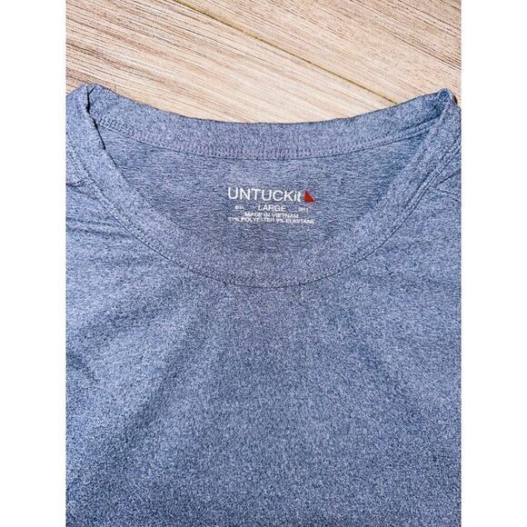 C4 Untuckit Mens T Shirt Top Size Large Preformance Blue - Picture 2 of 5